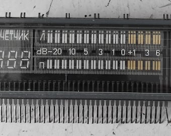 1 pcs ILT5-30M VFD Display Indicator Vacuum Fluorescent USSR Tube Audio VU Level Meter Counter / New Old Stock Vintage Soviet Electronics