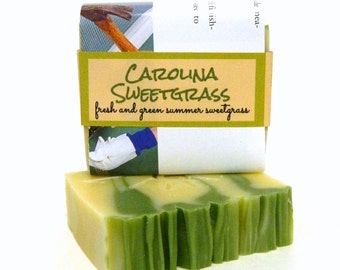 Homemade Soap / CAROLINA SWEET GRASS  Handmade Soap - Cold Process Soaps - Bath and Body Soaps