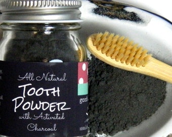 Activated Charcoal Tooth Powder / Natural Toothpaste Powder / Remineralizing & Whitening Toothpaste Fluoride-Free Oral Care