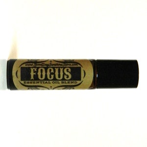 FOCUS Aromatherapy Oil Roll On / Stress Relief Roller Sweet Orange and Peppermint Essential Oil Blend Roller Bottle / Anxiety Remedy