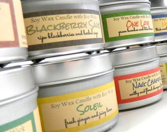 Scented Soy Candle Tin Set – Eco-Friendly Handmade Candles