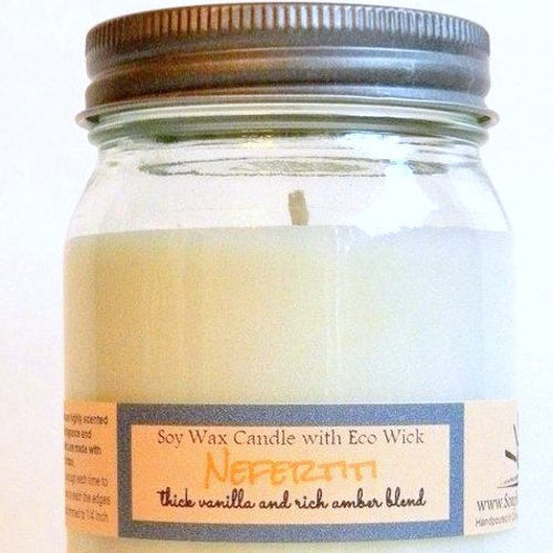 Amber Vanilla Scented Soy Candles Mason Jar Travel Tin Etsy