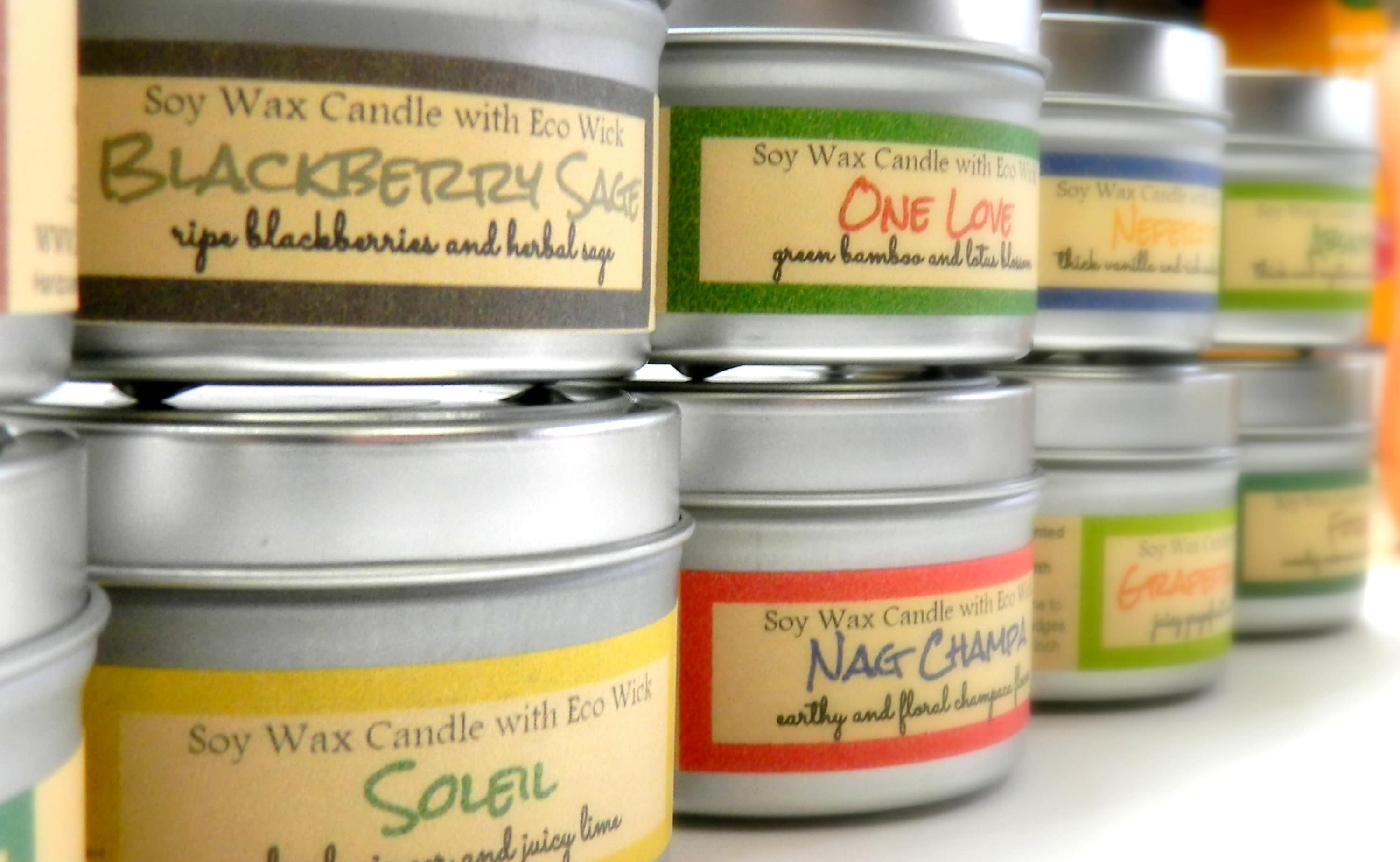 Set of 2 / Soy Candle Tins / Container Candles / Soy Handmade Etsy