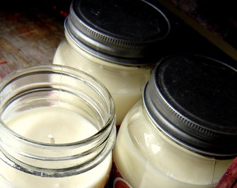 Sandalwood Lavender Soy Candle / Hand Poured Candle in Mason Jar / MEDITATION candles