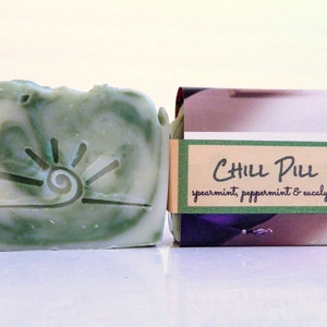 CHILL PILL All Natural Soap / Spearmint, Peppermint, Eucalyptus image 1