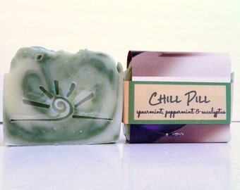 CHILL PILL Sapone completamente naturale / menta verde, menta piperita, eucalipto