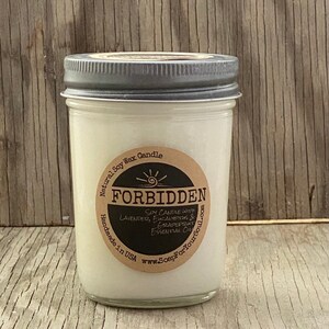 FORBIDDEN Essential Oil Candle - grapefruit, lavender, & eucalyptus soy candle
