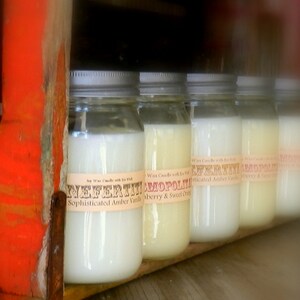 Holiday Soy Candle: Hand Poured Mason Jar Scented Candle