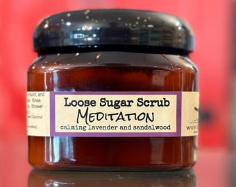 Meditation Sugar Scrub / All Natural Scrub / Exfoliating Body Scrub / All Natural Coconut Oil