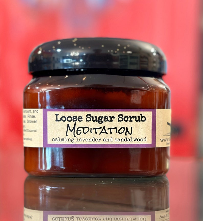 Meditation Sugar Scrub / All Natural Scrub / Exfoliating Body Scrub / All Natural Coconut Oil image 1