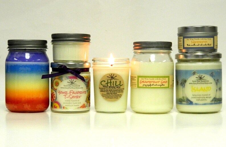 You Choose a Scent Hand Poured Soy Candle Tins / Singles and Bulk image 4