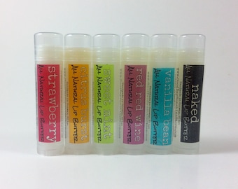 Natural Lip Balm: Organic Shea & Cocoa Butter - You Choose
