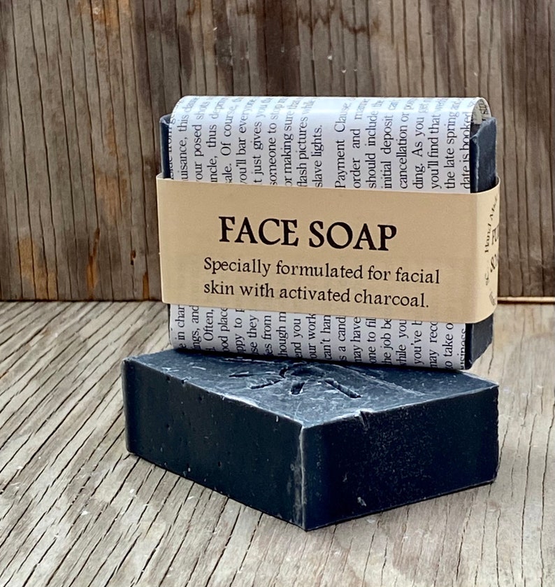 Activated Charcoal Soap / Black Soap / Facial Face Soap Bar / Etsy