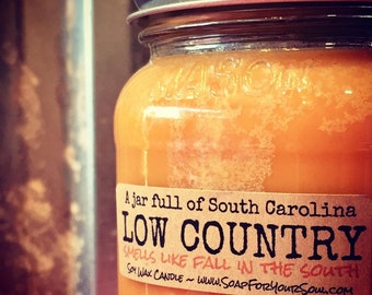 Low Country South Carolina Soy Candle / Maple, Sweet, Fall, Foodie Candle