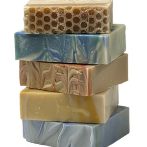 7 big Bars Cold Process soaps / Eco Bath and Body Sale / Bath Soap Sampler / image 1