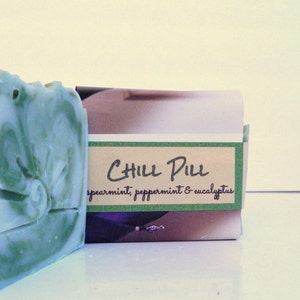 CHILL PILL All Natural Soap / Spearmint, Peppermint, Eucalyptus image 3