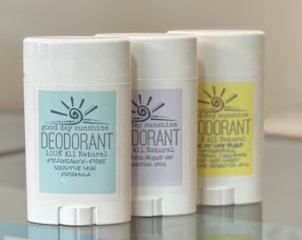 Natural Deodorant Stick: Baking Soda Free, Organic Shea Butter