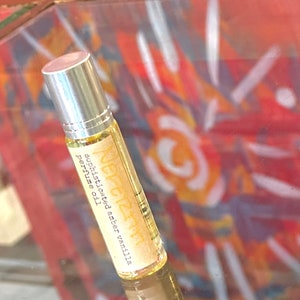 NEFERTITI Roll on Perfume Oil / Amber Vanilla Fragrance Oil / Glass Roll on Bottle image 1