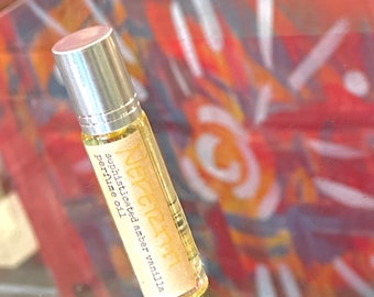 NEFERTITI Roll on Perfume Oil / Amber Vanilla Fragrance Oil / Glass Roll on Bottle