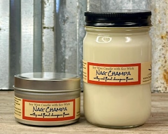 Nag Champa Soy Candle: Hand Poured Scented Candle