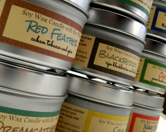 Bulk Candle Tins You Choose Scents - Hand Poured Soy Candle Tins