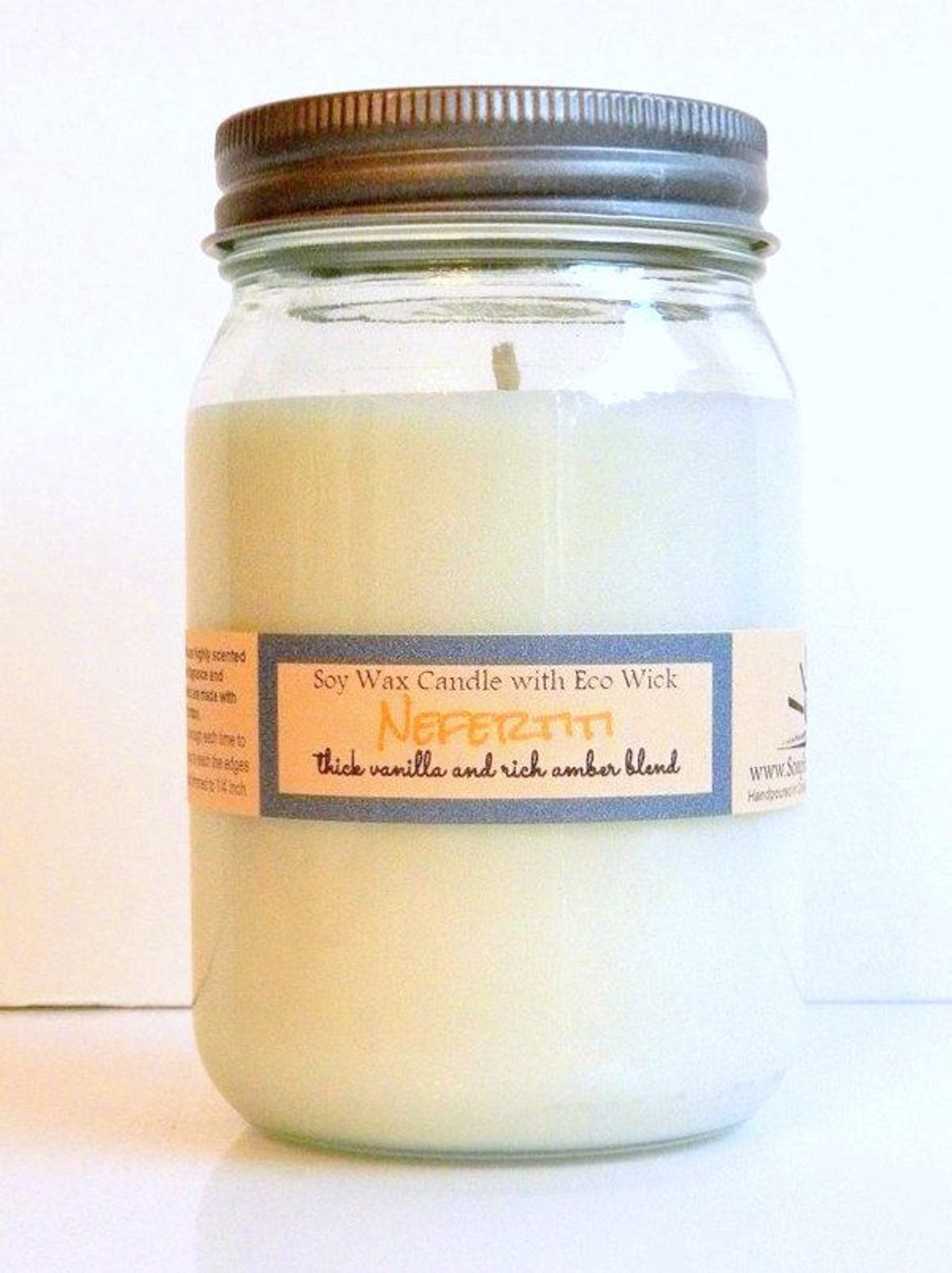 Amber Vanilla Scented Soy Candles Mason Jar Travel Tin Etsy