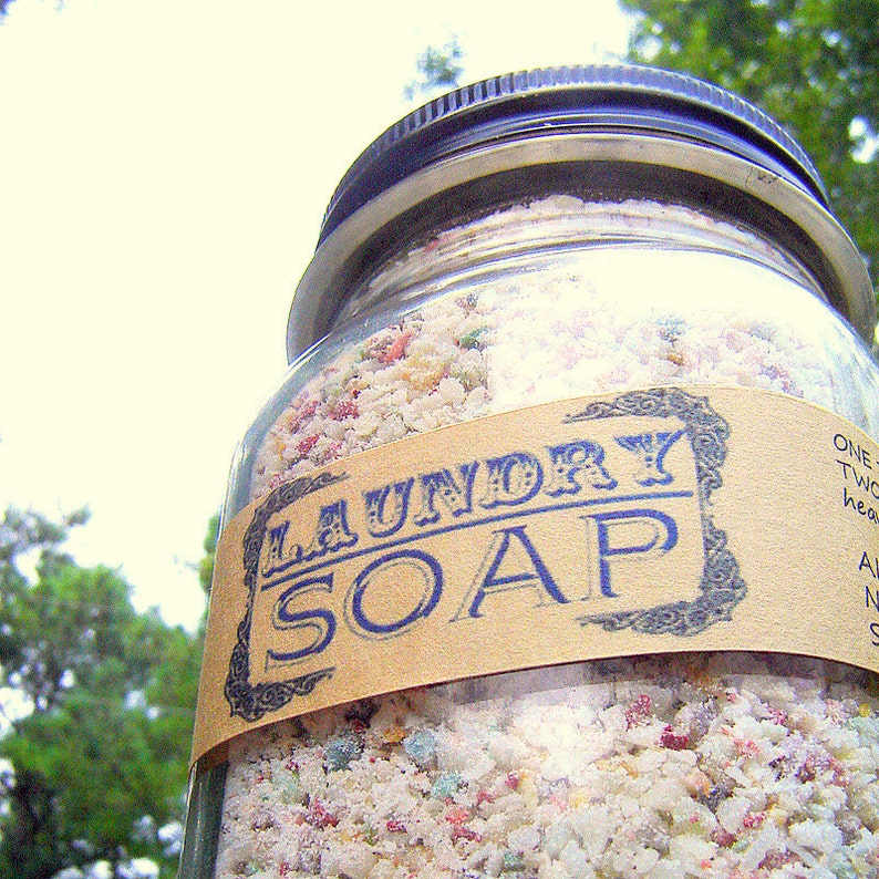 Powder Laundry Soap in a Mason Jar Handmade Laundry Soap Etsy