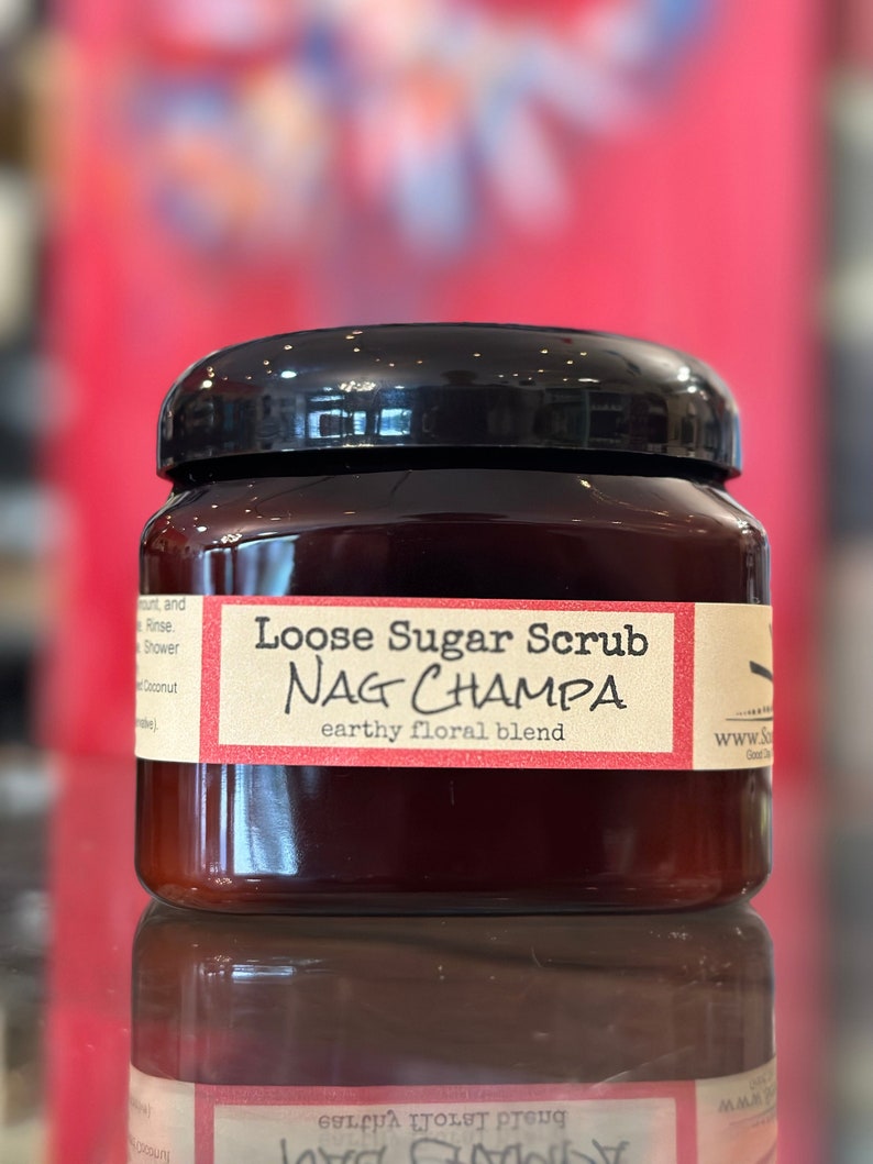 Nag Champa Sugar Scrub / Sensitive Skin Care / All Natural Sugar Scrubs / Handmade in Conway SC image 1