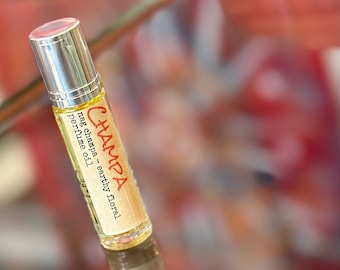 NAG CHAMPA Perfume Oil /  Earthy Floral Roll on Fragrance Oil / Pocket or Purse Scent