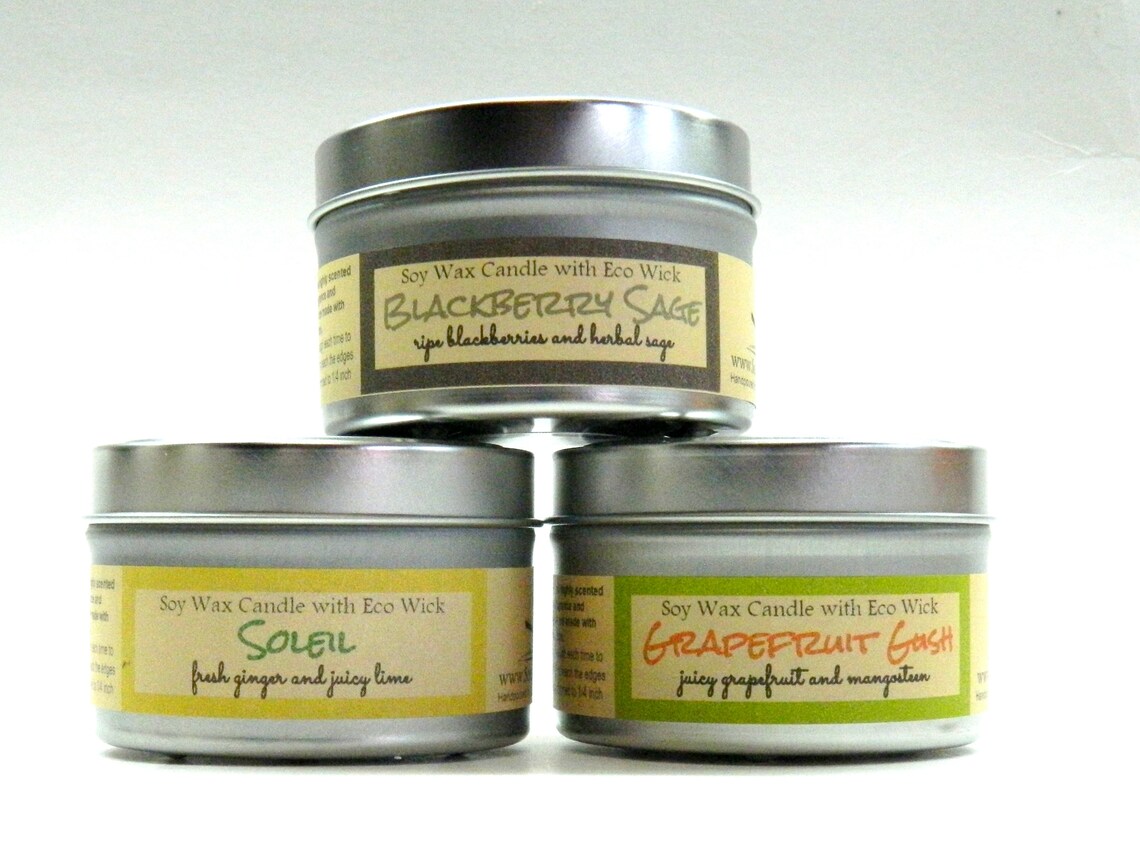 Choose 3 Eco Friendly Soy Candles / Aromatherapy Candle Gift Etsy