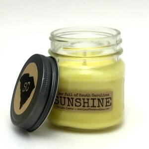 South Carolina Sunshine in a Jar / Orange Pineapple Scented Soy Candle / Hand poured in SC image 4