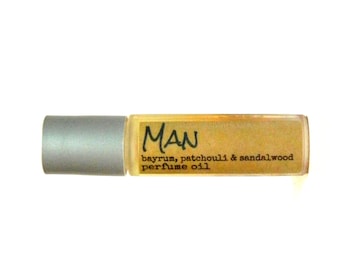 Mens Sandalwood Roll On Fragrance Oil: Bay Rum & Patchouli (10ml)