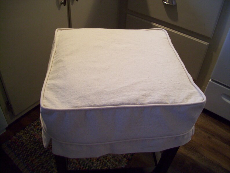 Square Bar Stool Slipcover With Tailored Skirts Barstool Etsy
