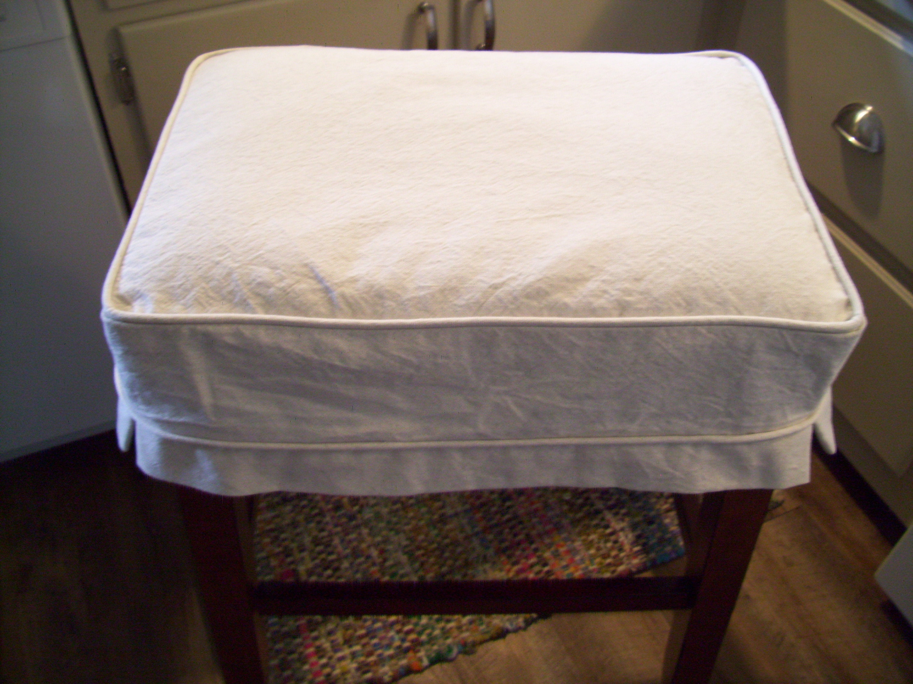 Rectangle Bar Stool Slipcover With Tailored Skirts Barstool Slipcover Bar Stool Cover Etsy