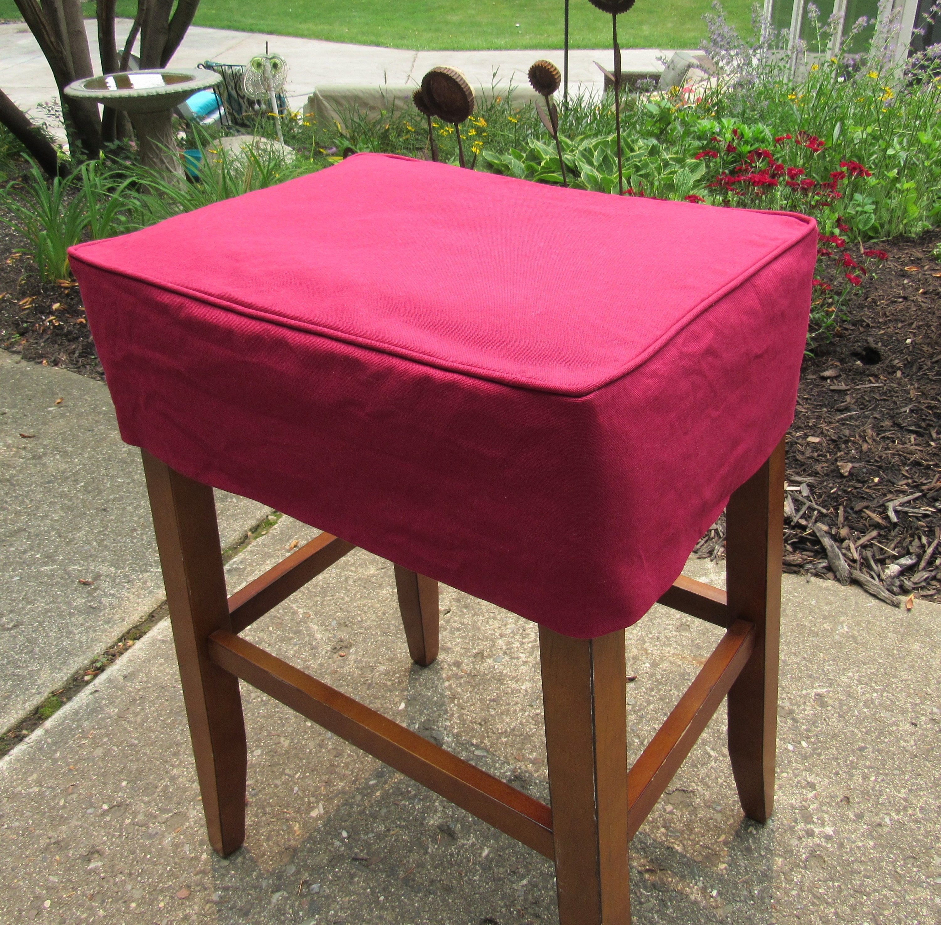 Rectangle Barstool Slipcover Rectangle Bar Stool Cover Seat Cover 7 Inch Tall Etsy