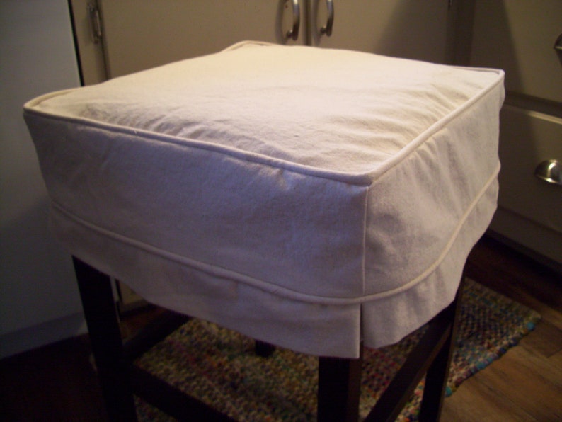 Square Bar Stool Slipcover With Tailored Skirts Barstool Etsy