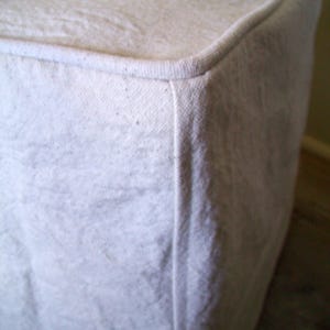 Ottoman Slipcover with Welt Cord Ottoman Cover Cube Cover Bench Cover image 3