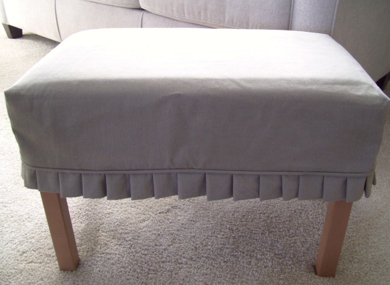 Bench Slipcover with Knife Pleat Skirt Kitchen Bench Cover Etsy