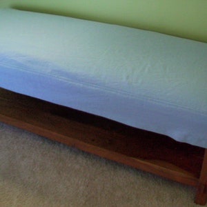 Topstitched Bench Slipcover, Bench Cover, Ottoman Cover, Canvas Slipcover, 5 inch tall