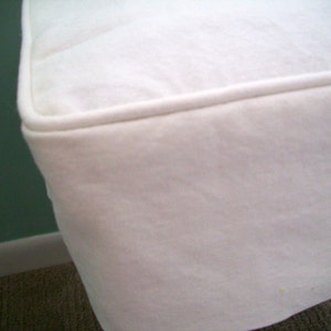Square Barstool Slipcover with welt cord, 5 inch tall, Canvas Stool Cover image 3