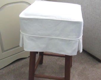 Square Tailored Skirt Barstool Slipcover 8 inch tall