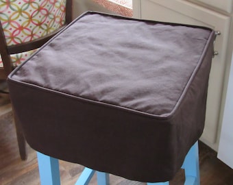 Square Barstool Slipcover with welt cord, 7 inch tall, Bar Stool Cover