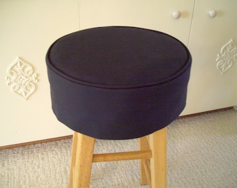 Round Barstool Slipcover with Welt Cord, 5 inch tall