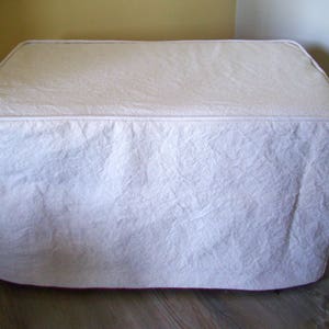 Ottoman Slipcover with Welt Cord Ottoman Cover Cube Cover Bench Cover image 4