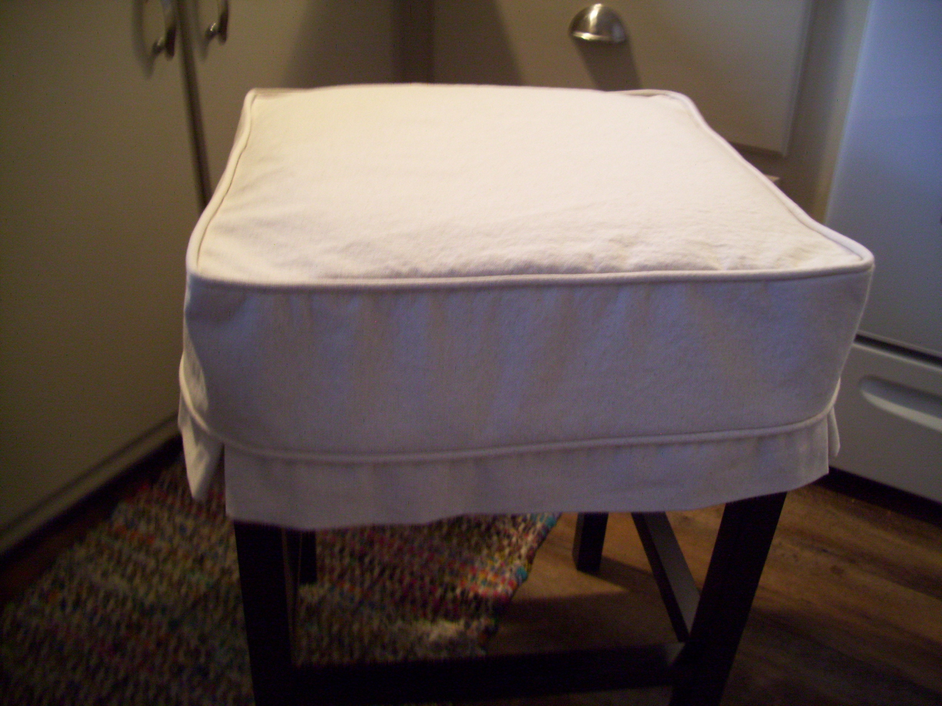Square Bar Stool Slipcover with Tailored Skirts Barstool Etsy