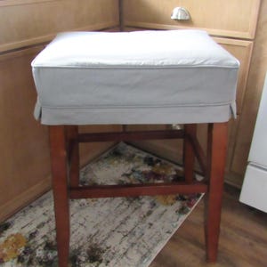 Rectangle Barstool Slipcover with Tailored Skirts, 6 inch tall