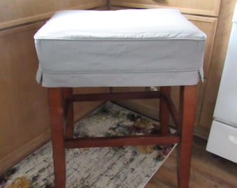 Rectangle Barstool Slipcover with Tailored Skirts, 6 inch tall