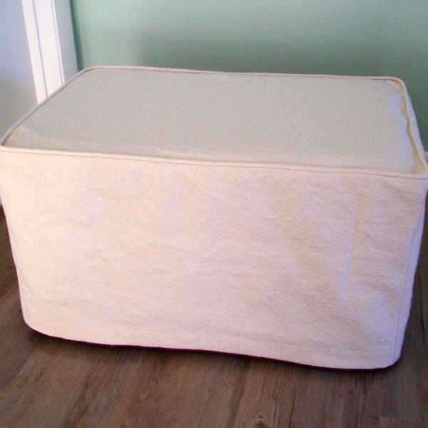 Ottoman Slipcover with Welt Cord, Bench Cover