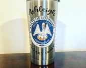 Custom Notary Public Tumbler Louisiana State Seal Vinyl Decal Tumbler With Name