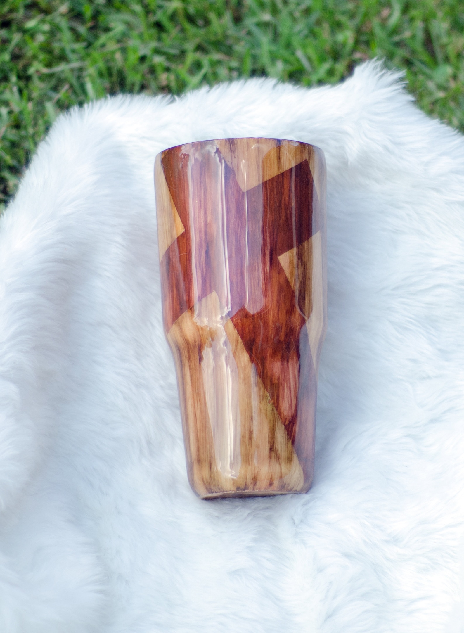 30oz Wood Grain Epoxy Tumbler Stainless Steel Men Cross Etsy